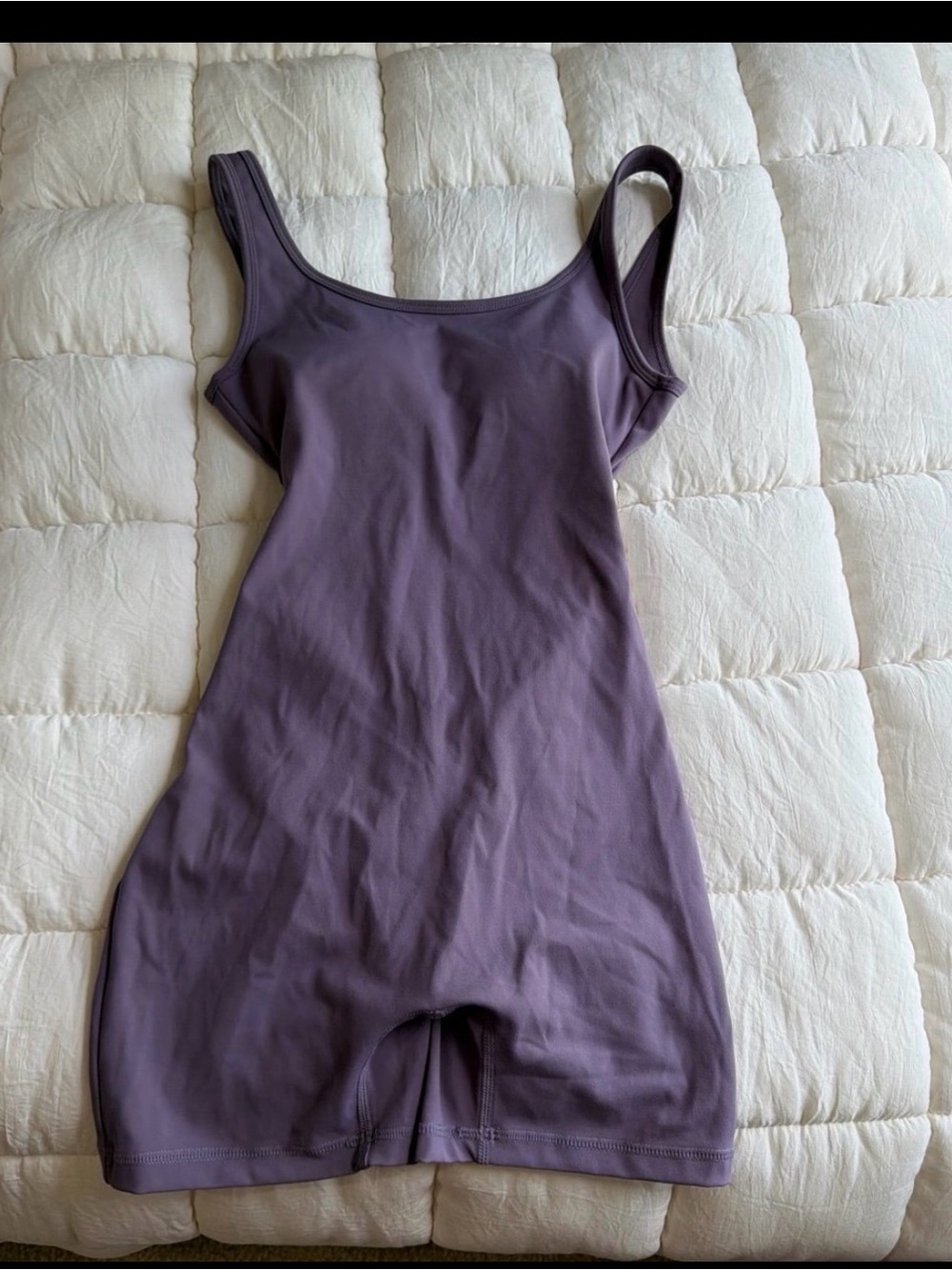 Purple butt scrunch onesie